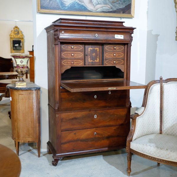 Secretaire Carlo X mogano e palissandro - Secretaire e Ribalte