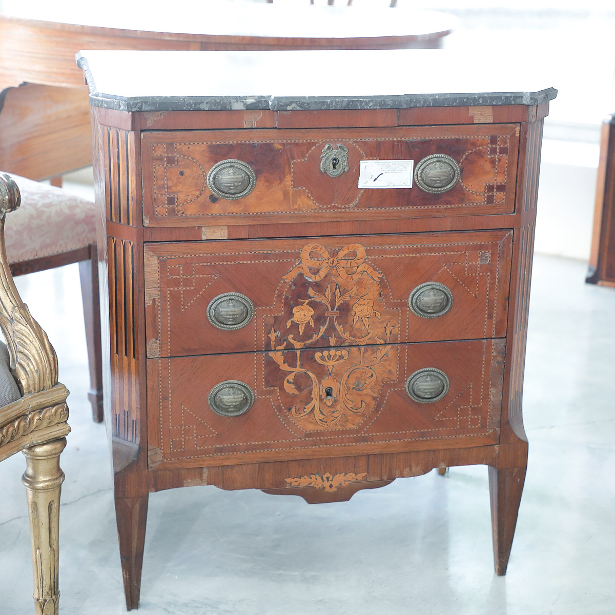 Settimino in radica Biedermeier - Comò