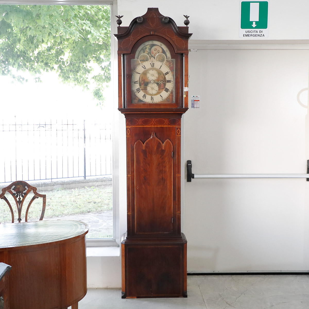 Orologio a colonna inglese, metà '800 - Complementi d'arredo Orologio a colonna inglese, metà '800 - Complementi d'arredo