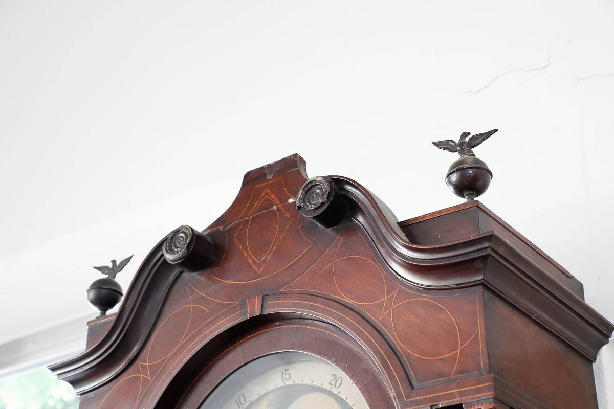 Orologio a colonna inglese, metà '800 - Complementi d'arredo Orologio a colonna inglese, metà '800 - Complementi d'arredo