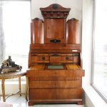 Secretaire in mahogany feather, Biedermeier - Secretaires and Flap Chests