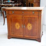 Sideboard/Glass unit with three doors in root wood - Glass units, Sideboards Sideboard/Glass unit with three doors in root wood - Glass units, Sideboards