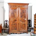 Wardrobe in walnut and elm brier-root - Wardrobes