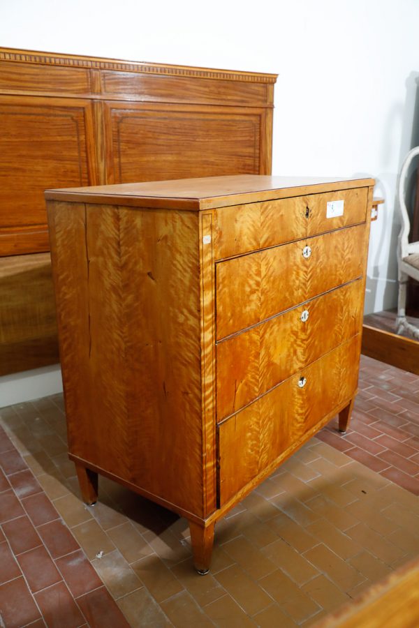 Comoncino in betulla Biedermeier - Comò