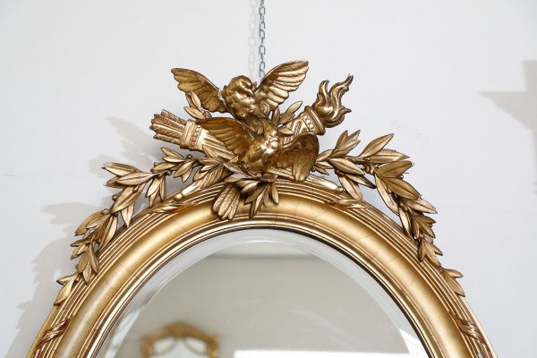 French oval wall mirror, second half 19th century - Wall Mirrors