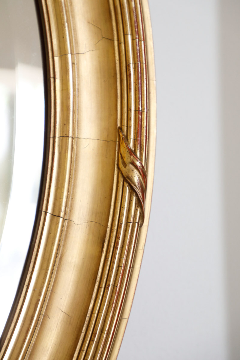 French oval wall mirror, second half 19th century - Wall Mirrors French oval wall mirror, second half 19th century - Wall Mirrors