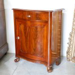 Bedside table in mahogany with marble top - Bedside tables