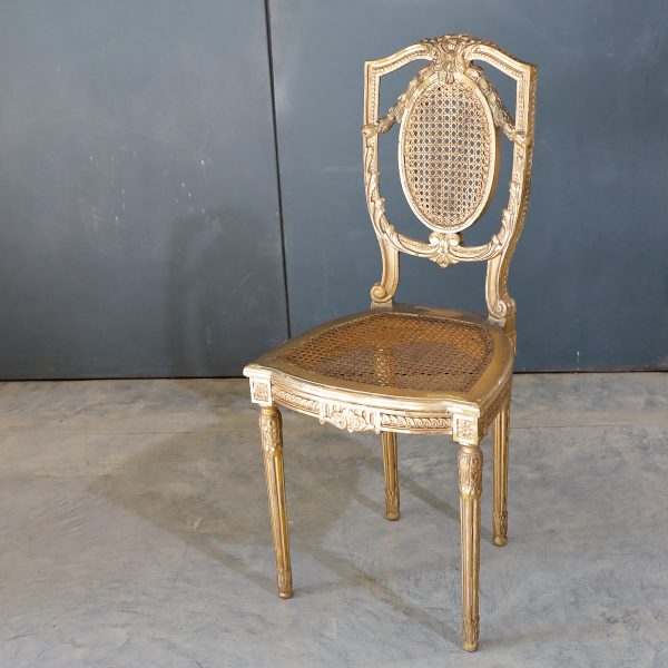 Gruppo 4 sedie in legno dorato - Sedie e Poltrone