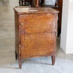 Bedside table in mahogany with marble top - Bedside tables