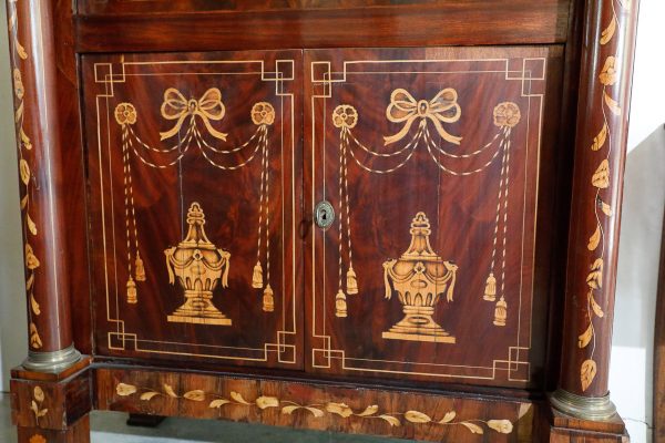 Secretaire in piuma di mogano, epoca Impero - Secretaire e Ribalte