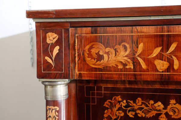 Secretaire in piuma di mogano, epoca Impero - Secretaire e Ribalte
