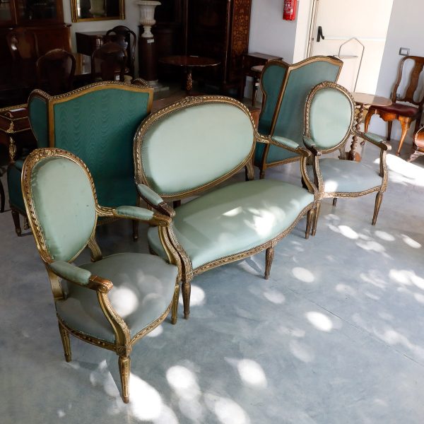 French living set, Napoleon III period - Chairs and Armchairs, Sofas