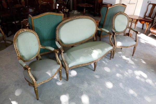 French living set, Napoleon III period - Chairs and Armchairs, Sofas