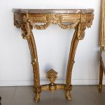 Shaped gilded console with planter, France, Louis XVI - Consoles Shaped gilded console with planter, France, Louis XVI - Consoles