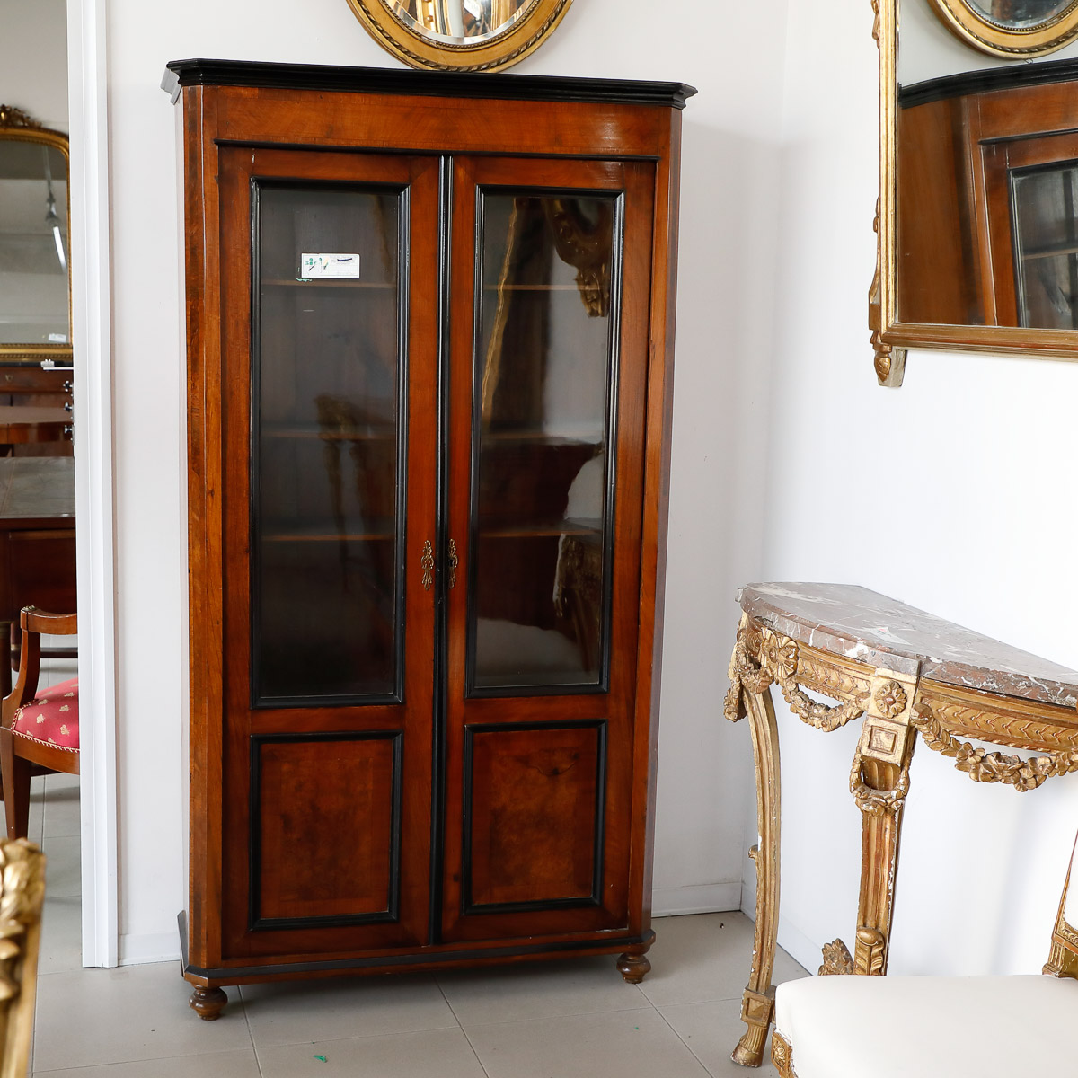 Bookcase in radica di rovere, inglese, epoca Vittoriana - Librerie