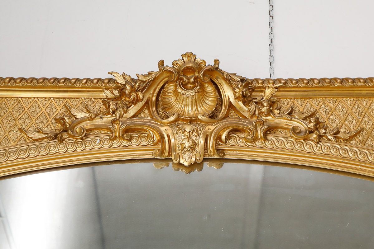 Wall mirror in gilded wood, Louis XIV style, France, 19th century - Wall Mirrors Wall mirror in gilded wood, Louis XIV style, France, 19th century - Wall Mirrors
