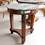 Empire style occasional table in mahogany feather, inlaid with stones, France - Tables and Desks Empire style occasional table in mahogany feather, inlaid with stones, France - Tables and Desks