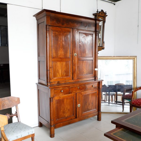 Credenza doppio corpo in mogano, Italia epoca 800 - Credenze