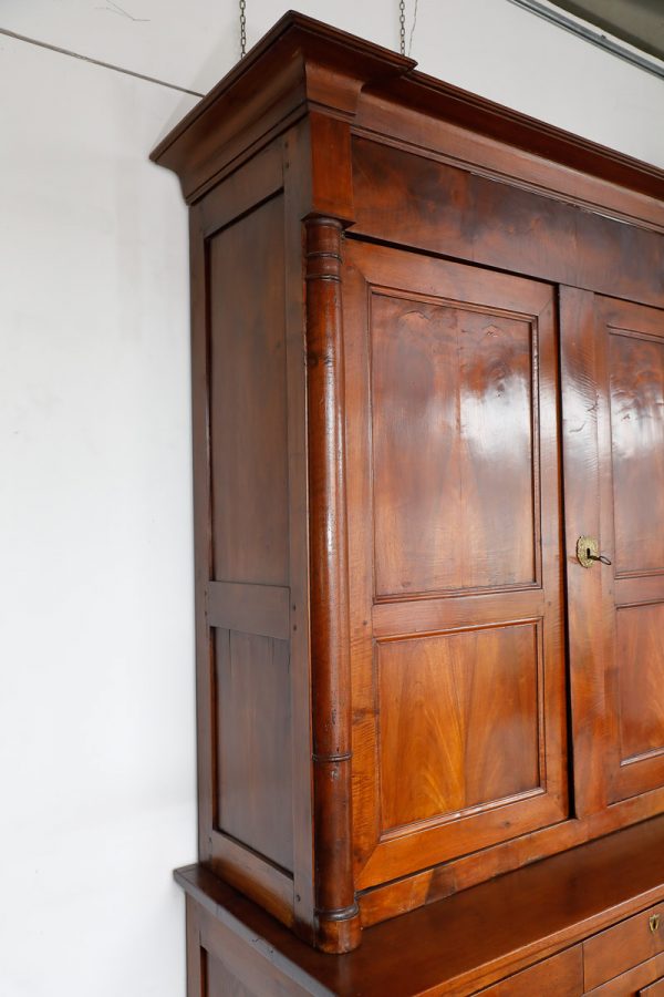 Credenza doppio corpo in mogano, Italia epoca 800 - Credenze