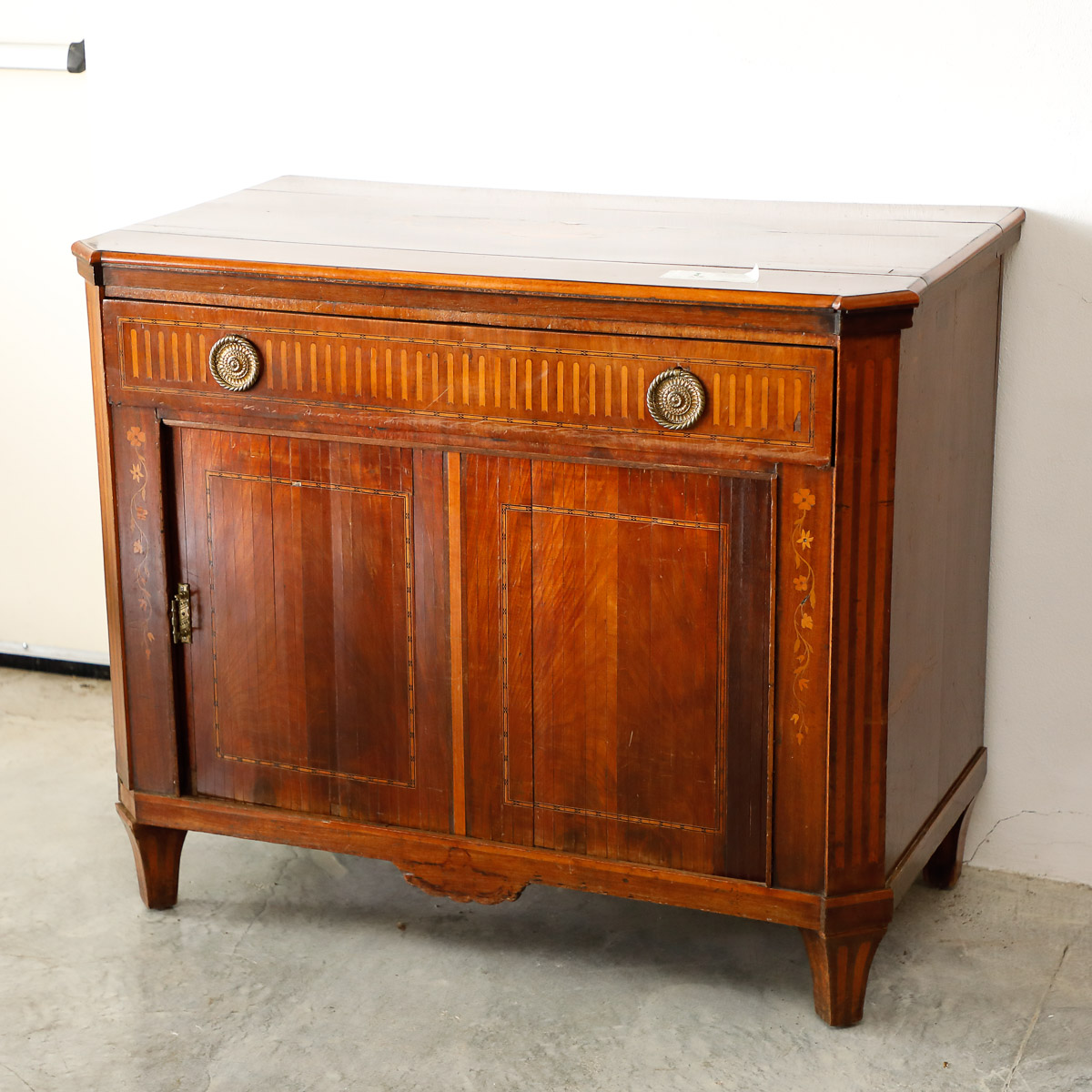 Credenza doppio corpo in mogano, Italia epoca 800 - Credenze Credenza doppio corpo in mogano, Italia epoca 800 - Credenze