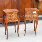 Bedside tables in bois de rose, with threaded drawers, France - Bedside tables Bedside tables in bois de rose, with threaded drawers, France - Bedside tables