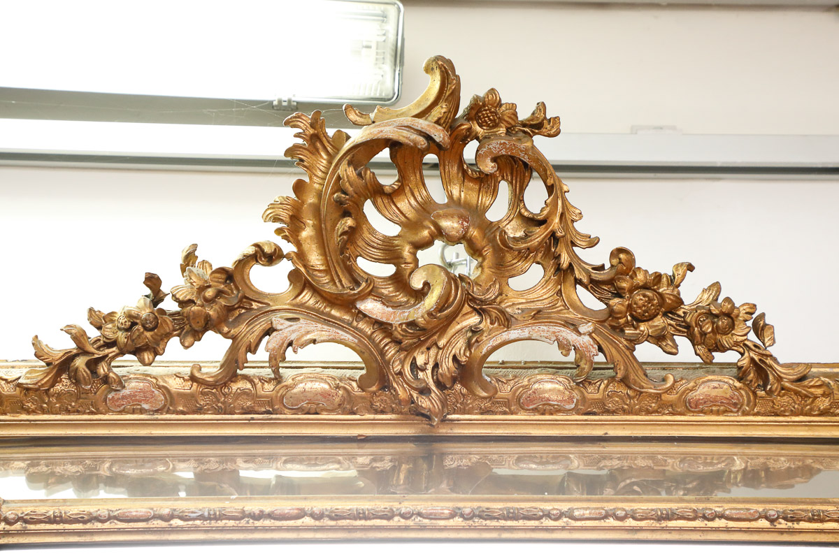 Wall mirror with polished glass, France, 19th century - Wall Mirrors Wall mirror with polished glass, France, 19th century - Wall Mirrors