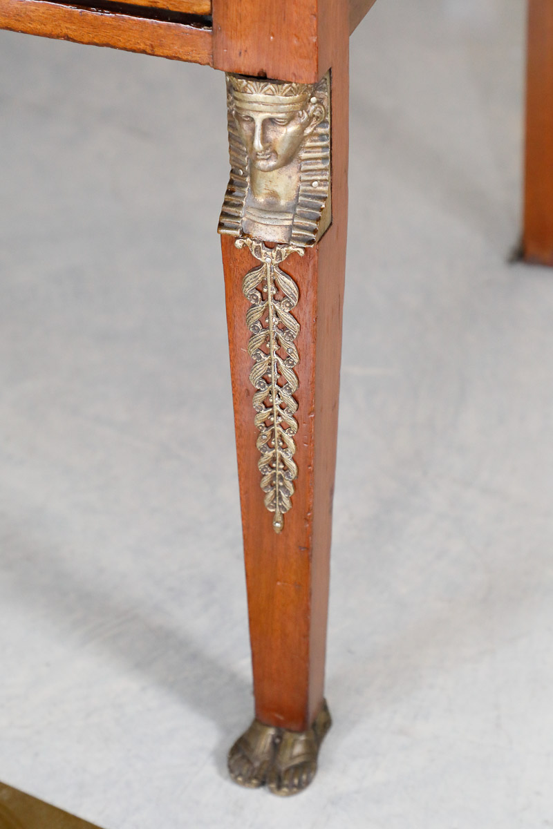 Centre desk in walnut with side pull-outs, France - Tables and Desks Centre desk in walnut with side pull-outs, France - Tables and Desks