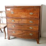 Secretaire in walnut and root wood, Empire period - Secretaires and Flap Chests