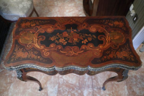 Tavolino da gioco a libro in bois de roses, Francia - Tavoli e Scrittoi
