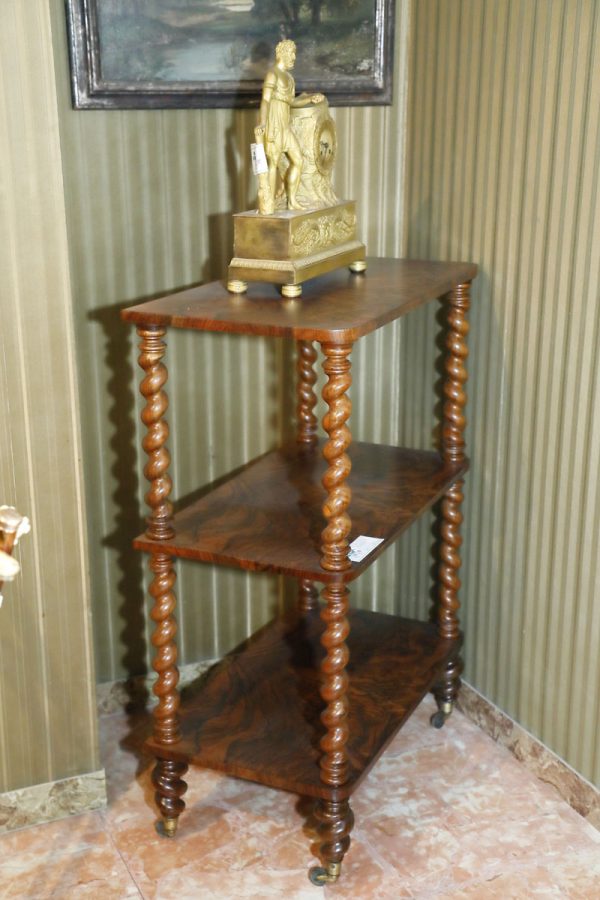 Étagère in walnut brier-root with twists, England - Furniture accessories