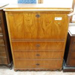 Cylinder desk with inlay work, 19th century - Secretaires and Flap Chests
