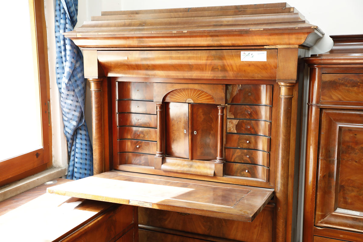 Secretaire with columns, Empire period - Secretaires and Flap Chests Secretaire with columns, Empire period - Secretaires and Flap Chests