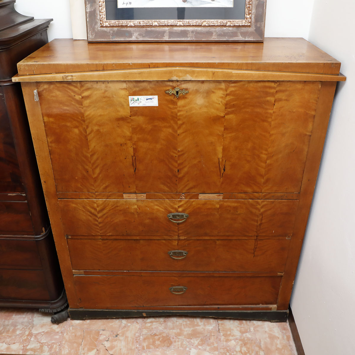 Secretaire in piuma di mogano, Epoca Carlo X - Secretaire e Ribalte Secretaire in piuma di mogano, Epoca Carlo X - Secretaire e Ribalte