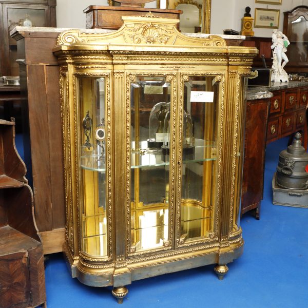Vetrina con piano a specchio, Inghilterra Napoleone III - Vetrine