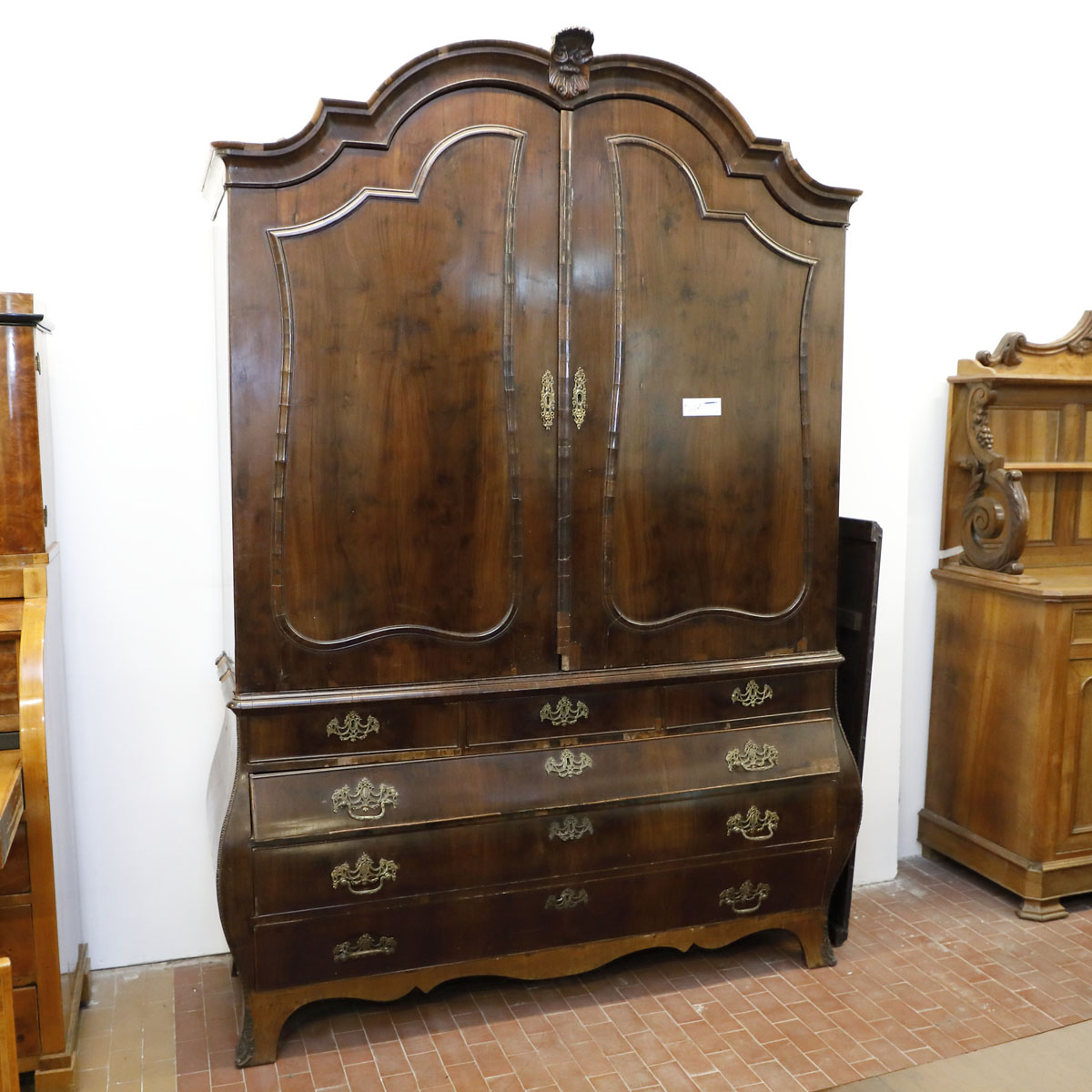 Double body veneered unit, Holland, 19th century - Secretaires and Flap Chests, Tables and Desks Double body veneered unit, Holland, 19th century - Secretaires and Flap Chests, Tables and Desks