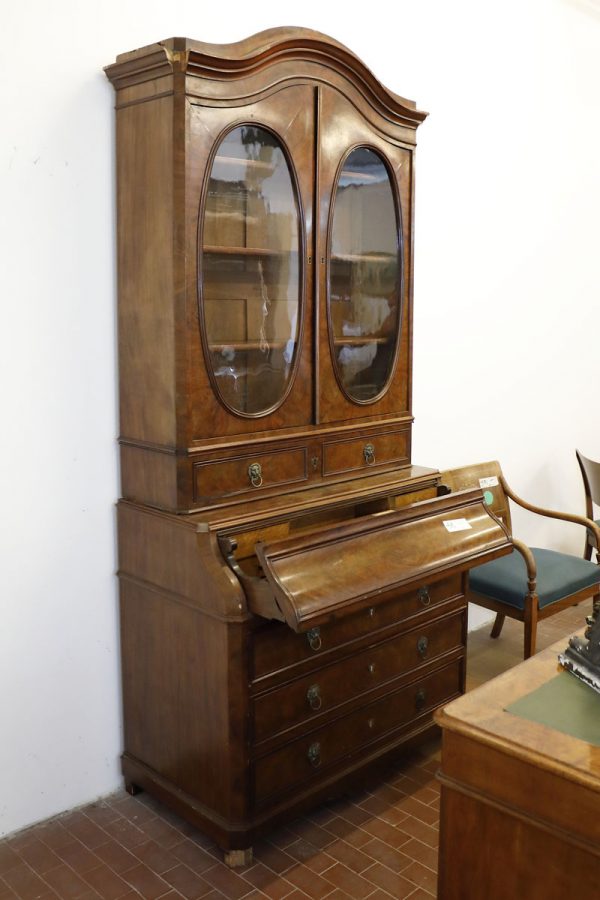 Libreria a due ante con secretaire, Italia 800 - Librerie, Secretaire e Ribalte