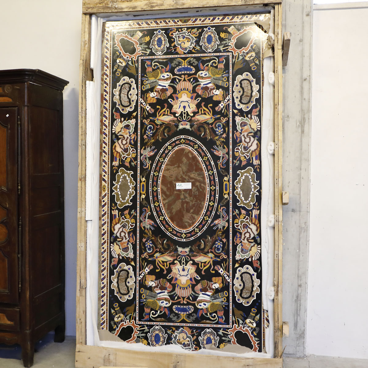 Piano di marmo a fondo bianco - Complementi d'arredo, Tavoli e Scrittoi Piano di marmo a fondo bianco - Complementi d'arredo, Tavoli e Scrittoi