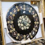 Square marble top with inlays with stones - Furniture accessories, Tables and Desks Square marble top with inlays with stones - Furniture accessories, Tables and Desks