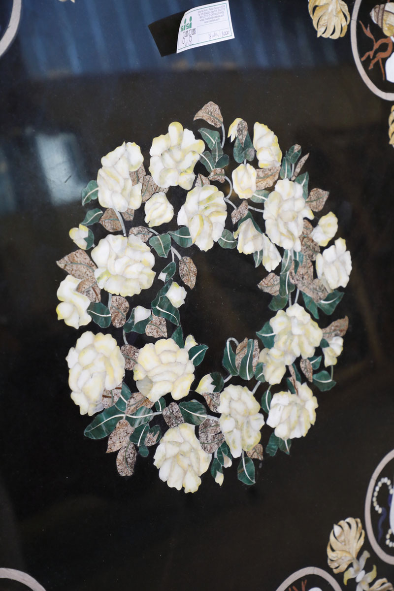 Round marble top with inlays and stones - Furniture accessories, Tables and Desks Round marble top with inlays and stones - Furniture accessories, Tables and Desks