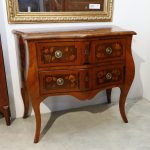 Empire style commode in walnut with marble top - Commodes Empire style commode in walnut with marble top - Commodes