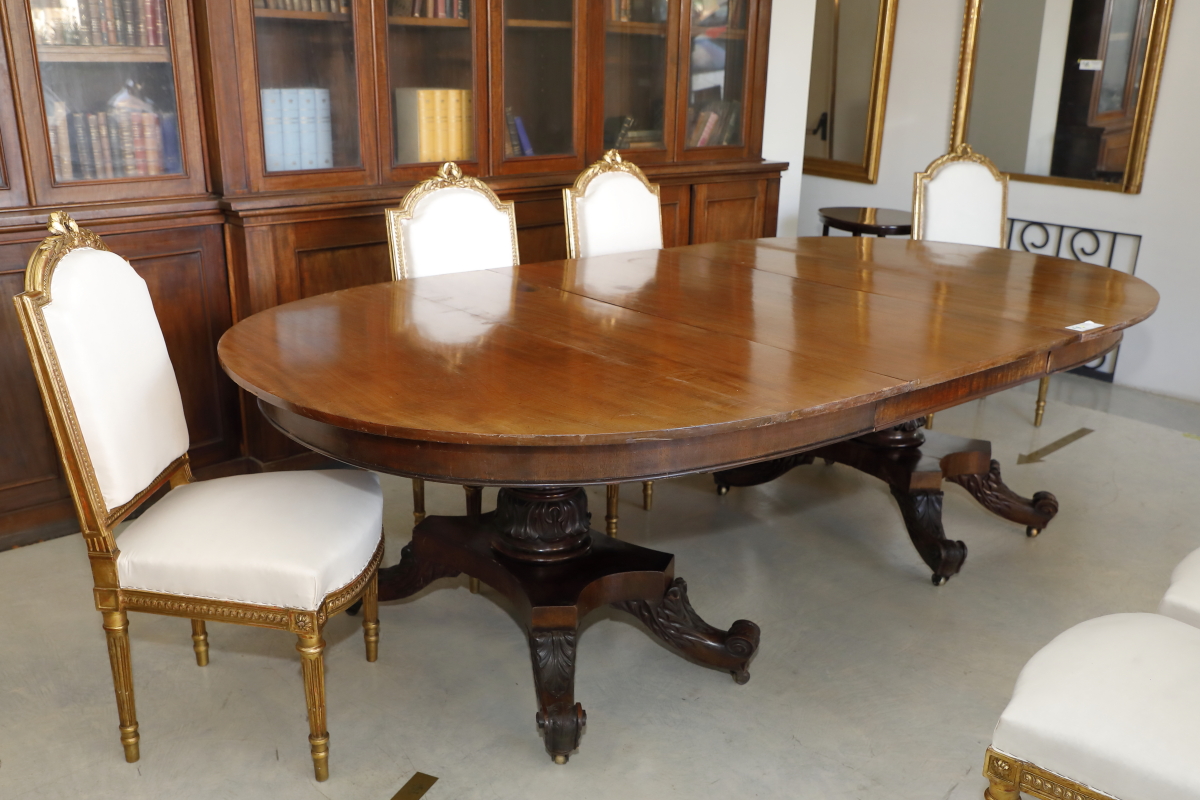 Tavolo allungabile inglese con doppia gamba - Tavoli e Scrittoi Tavolo allungabile inglese con doppia gamba - Tavoli e Scrittoi