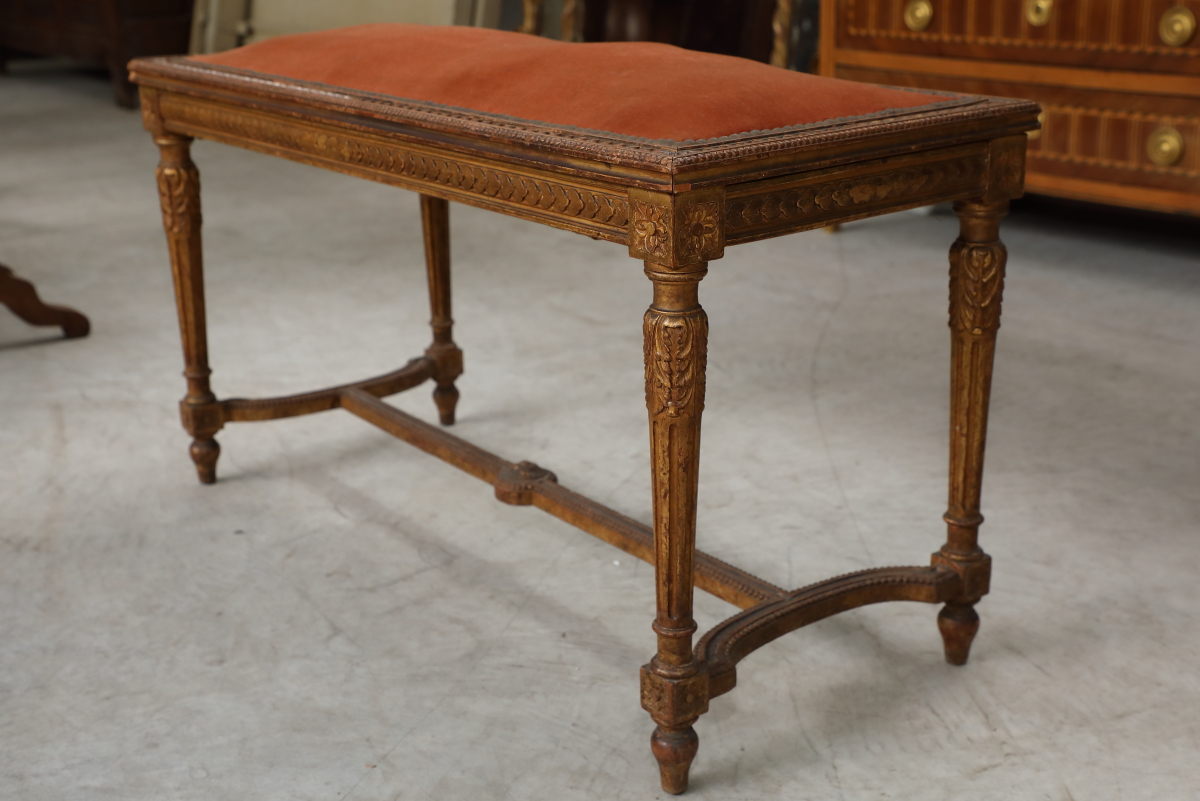 Bench in gilded wood - Chairs and Armchairs Bench in gilded wood - Chairs and Armchairs