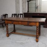 Italian fixed table with lyre leg - Tables and Desks Italian fixed table with lyre leg - Tables and Desks