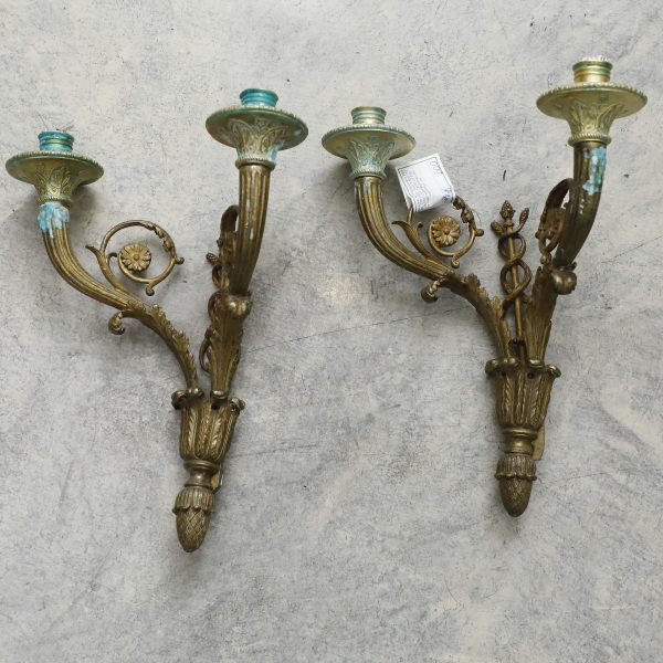 Pair of appliqués in gilded bronze - Furniture accessories