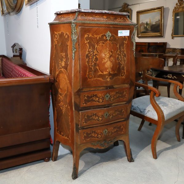 Piccolo secretaire bombato intarsiato - Secretaire e Ribalte