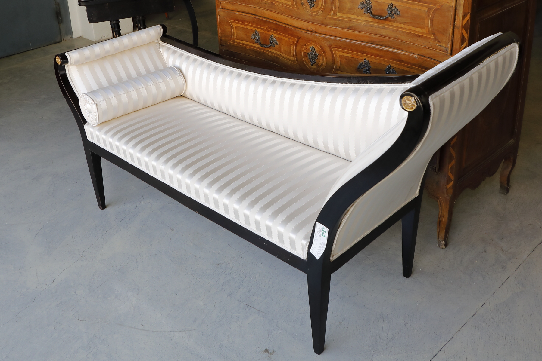 Chaise longue in legno ebanizzato fine 800 - Divani Chaise longue in legno ebanizzato fine 800 - Divani