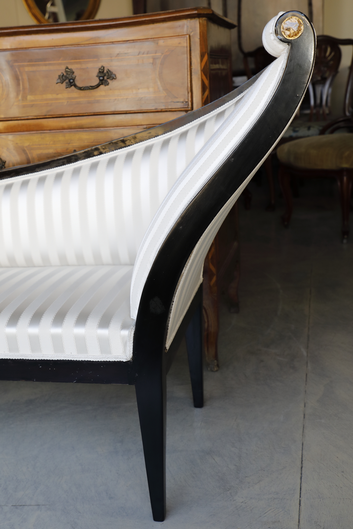 Chaise longue in legno ebanizzato fine 800 - Divani Chaise longue in legno ebanizzato fine 800 - Divani