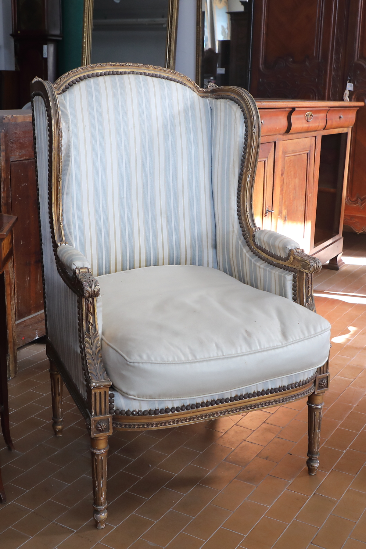 Bergere in legno dorato Napoleone III - Sedie e Poltrone Bergere in legno dorato Napoleone III - Sedie e Poltrone