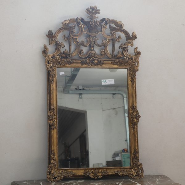 Specchiera rettangolare  in legno dorato epoca 700 - Specchiere