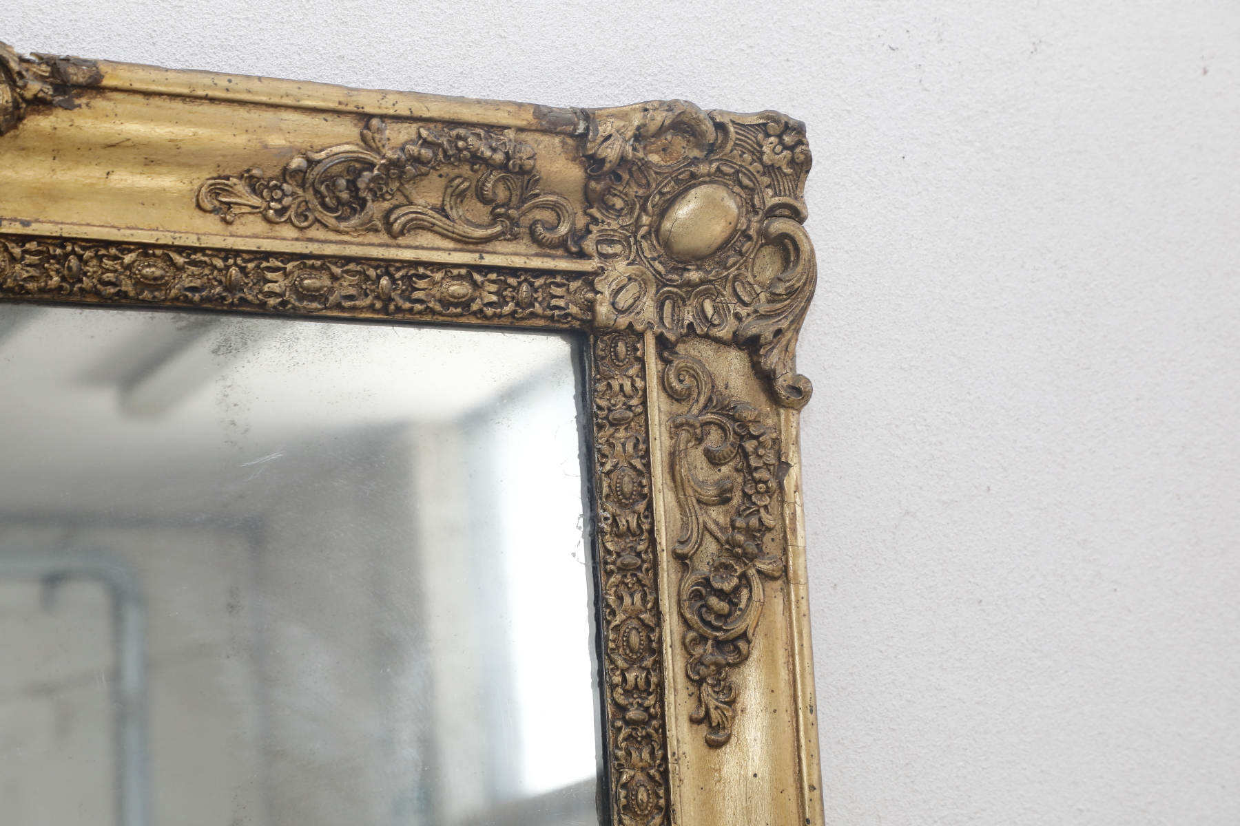 Specchiera rettangolare in legno dorato impero - Specchiere Specchiera rettangolare in legno dorato impero - Specchiere